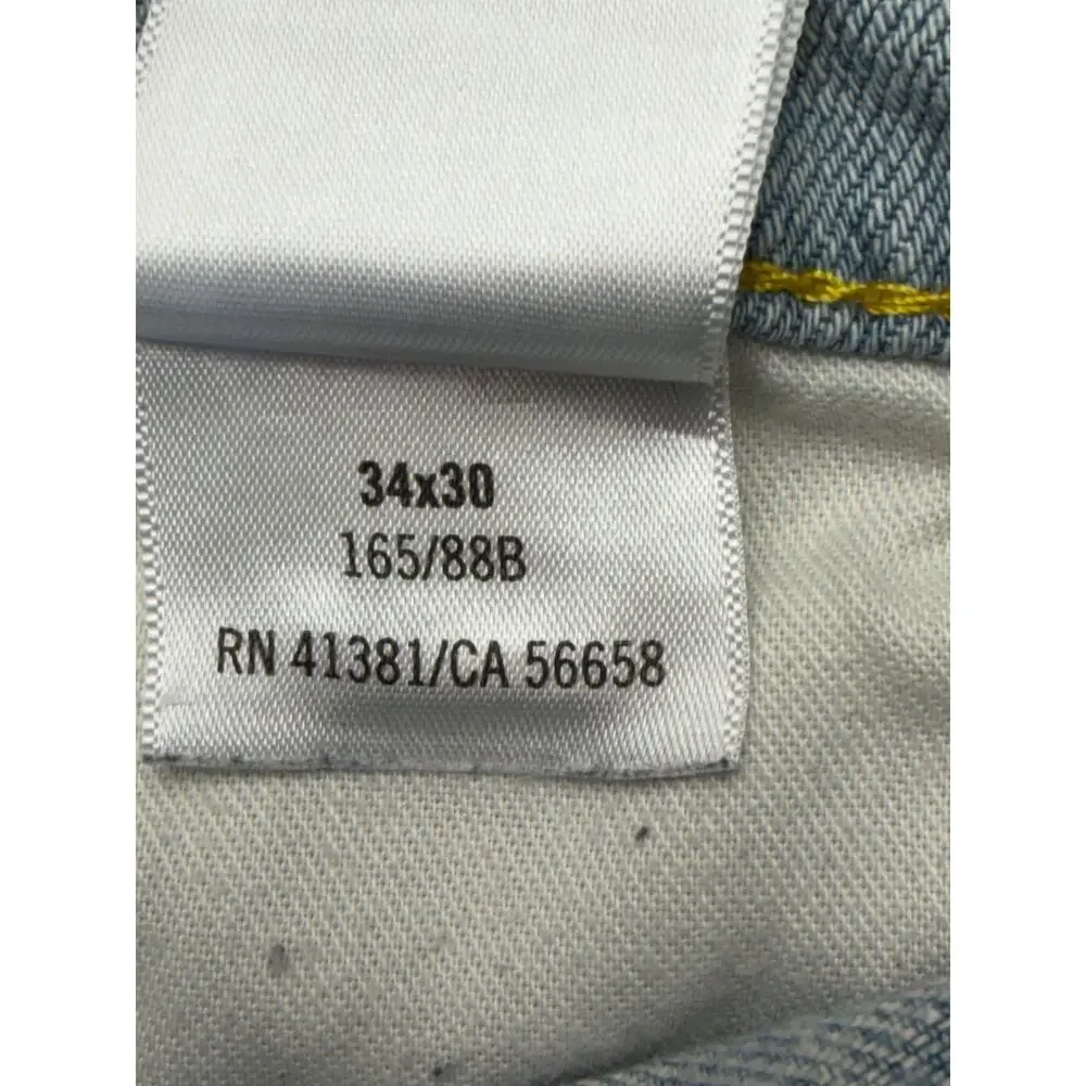 Polo Ralph Lauren Jeans Mens 34x30 Light Wash Stretch Denim Slim